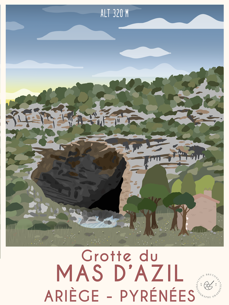 Affiche Grotte du Mas d'Azil