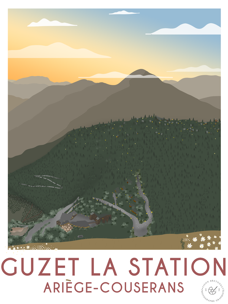 Affiche Guzet-Été