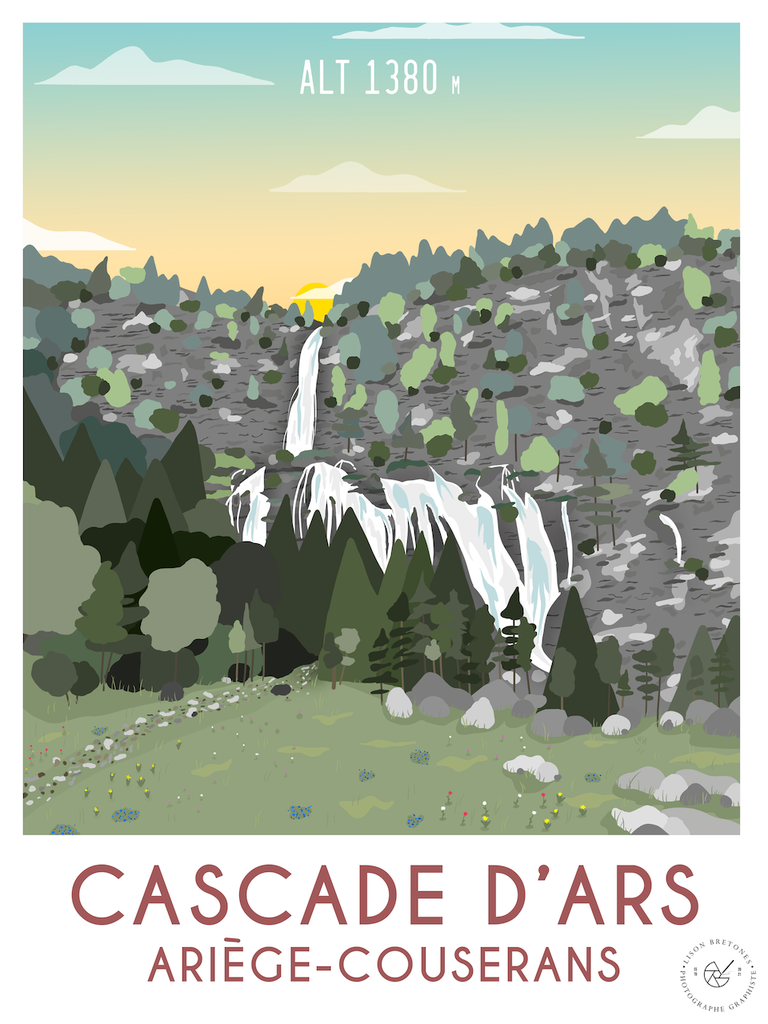 Affiche Cascade d'Ars