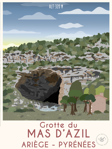 Affiche Grotte du Mas d'Azil
