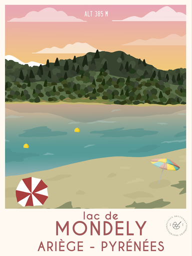 Affiche Lac de Mondely