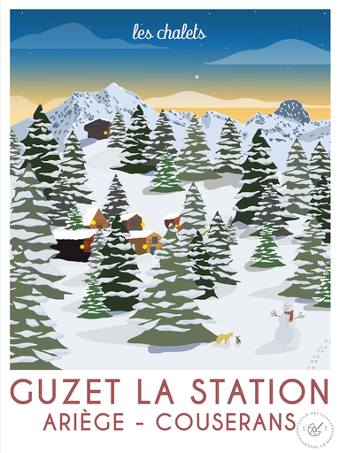 Affiche Guzet-Chalets