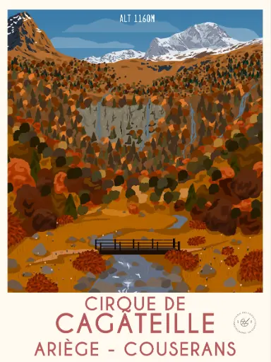 Carte postale - cirque de Cagateille